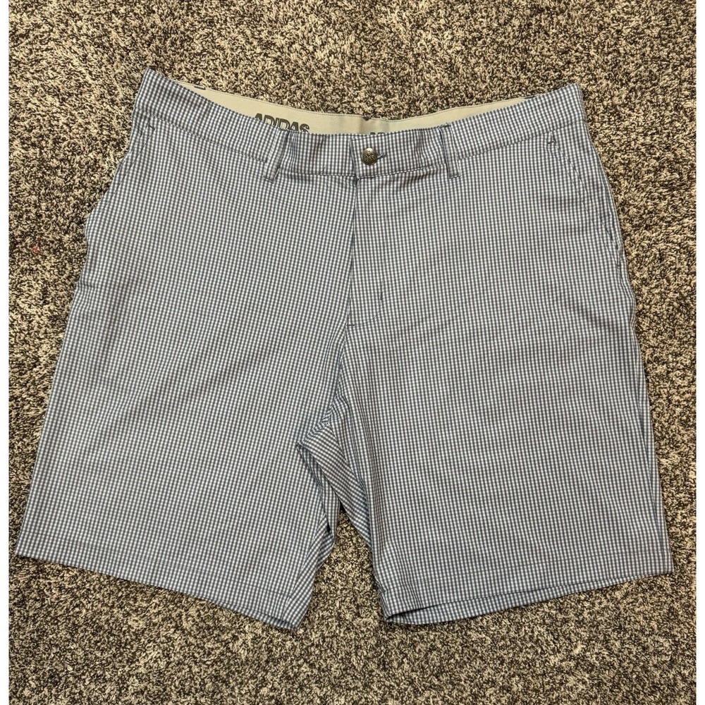 Adidas Men's Ultimate 365 Gingham Woven Shorts Size 38‎ Tech Ink Blue NWOT